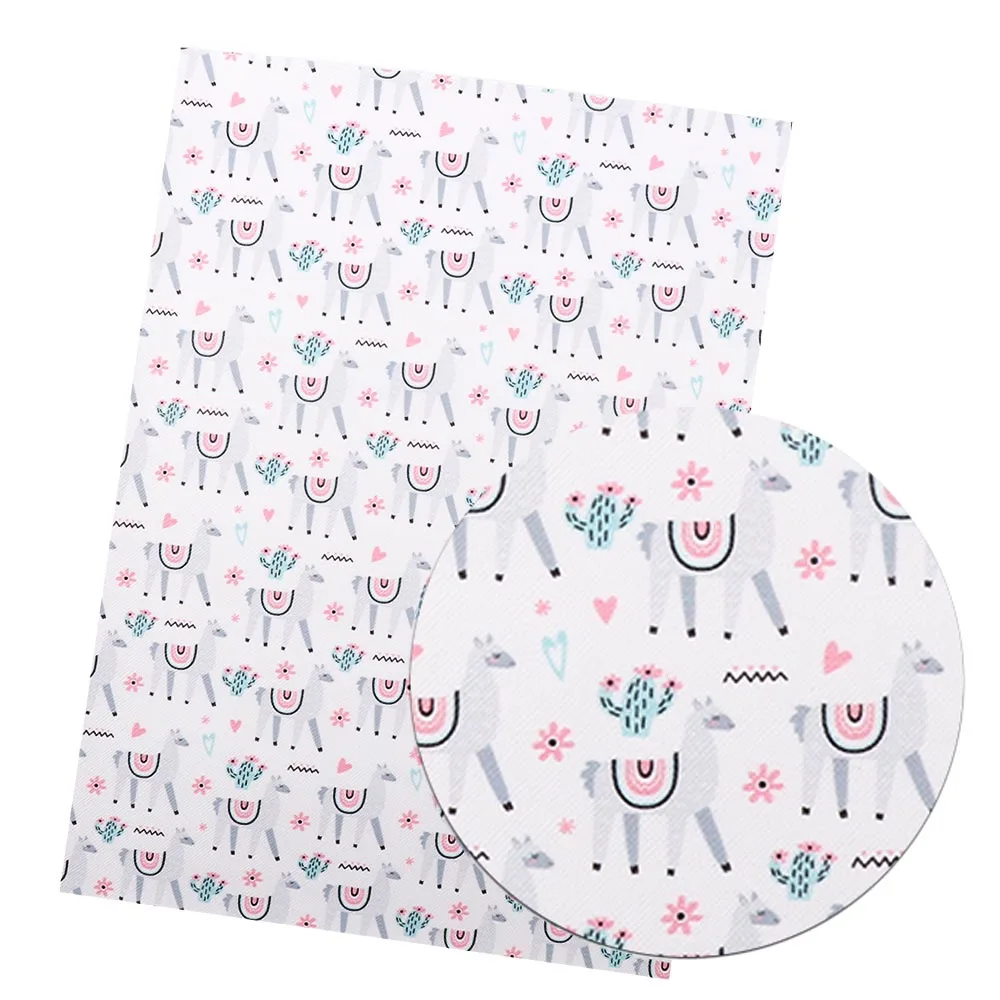 05 IBOWS 22*30 см Snythetic кожаные тканевые листы искусственная кожа Альпака напечатанная виниловая ткань для DIY Hairbow виды рукоделия лук материал - Цвет: 05