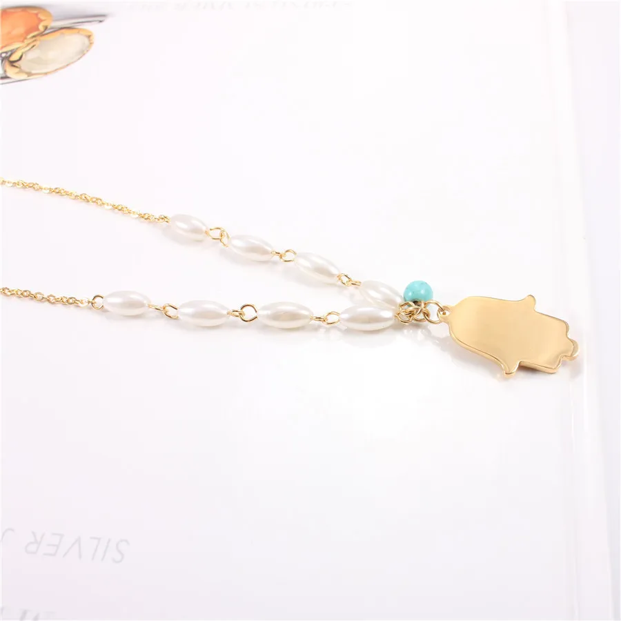 Женские золотые ожерелья из нержавеющей стали ZINDOV модные подвески с голубым