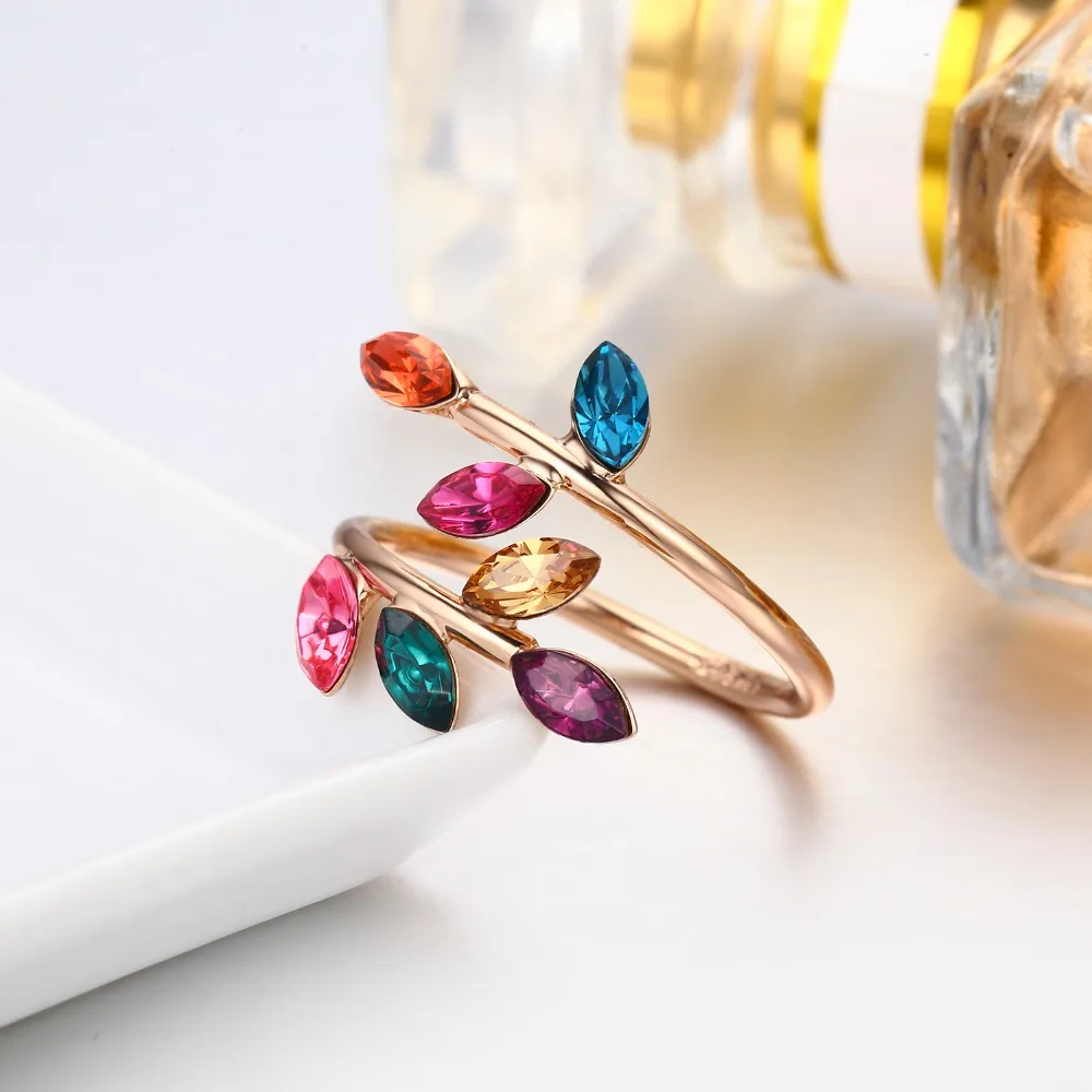 Pinannie Gold Color 18KRGP Crystals Rings Jewelry for Women | Украшения и аксессуары