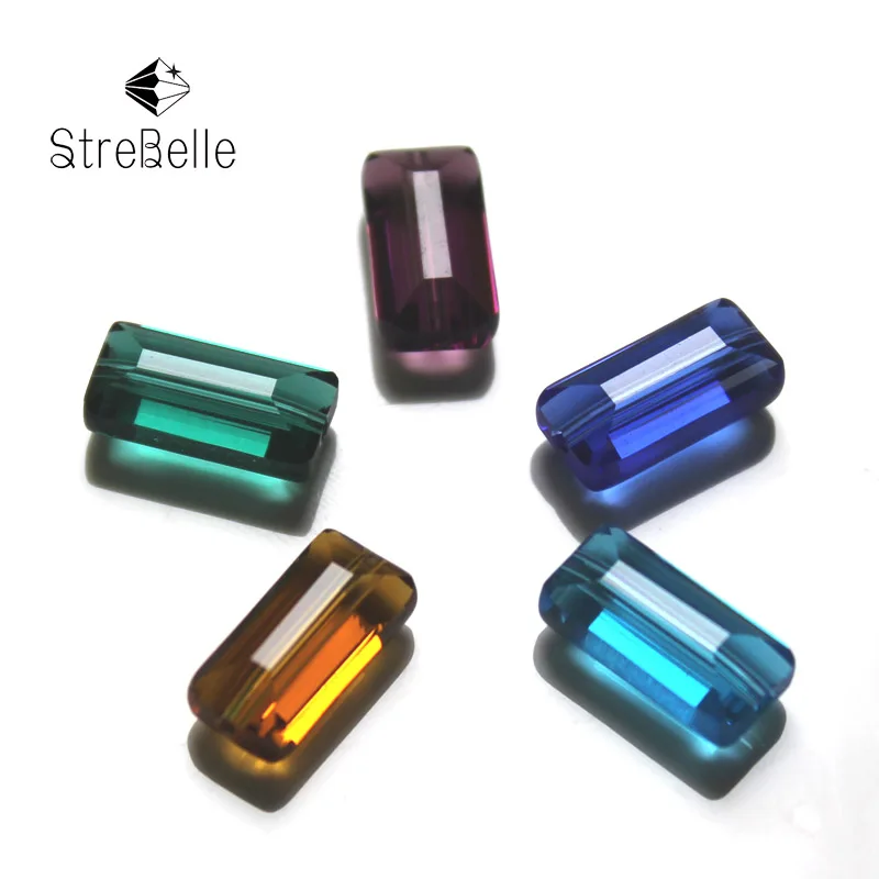 StreBelle 12x6 мм прямоугольные стеклянные бусины модные ювелирные изделия сделай сам
