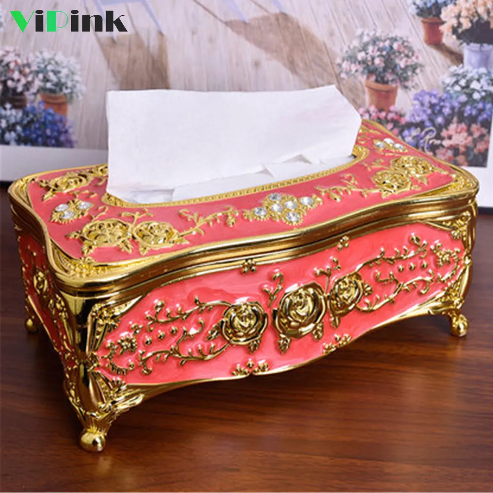 European Style Home Acrylic Tissue Box Cover Napkin Holder Rhinestone Decoration Storage For Car Room KTV Hotel Decor | Дом и сад