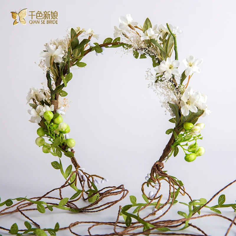 Gorgeous leaf wreath headband floral hairband women cute jewelry hair ornaments bridal crown wedding accessories gifts jingru | Украшения и