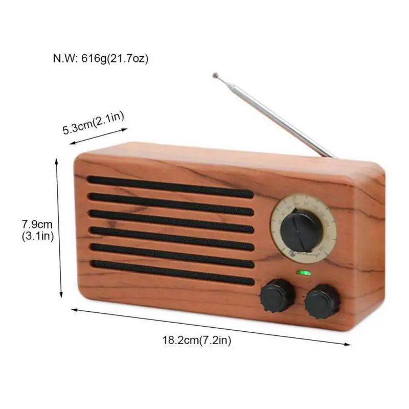 EDAL NR-3013 Ретро Bluetooth беспроводной динамик деревянный Портативный HiFi домашний