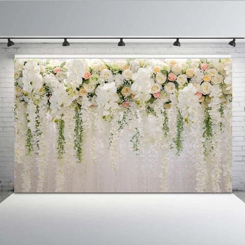 5x7ft виниловые Свадебные фотофоны Цветочные Вечерние бумажные фоны для