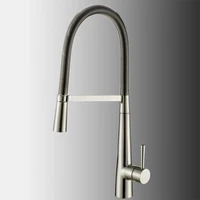 modern solid brass pull out kitchen faucet 360 rotating chrome or brushed nickel silver swivel spout vessel sink mixer tap