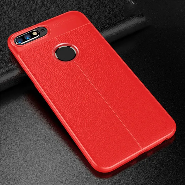 Роскошный кожаный чехол из углеродного волокна чехол для телефона для huawei Nova 3 3i 3e чехол для huawei Y6 Y7 Prime Y5 чехол Y5 Y7 чехол Крышка - Цвет: Красный