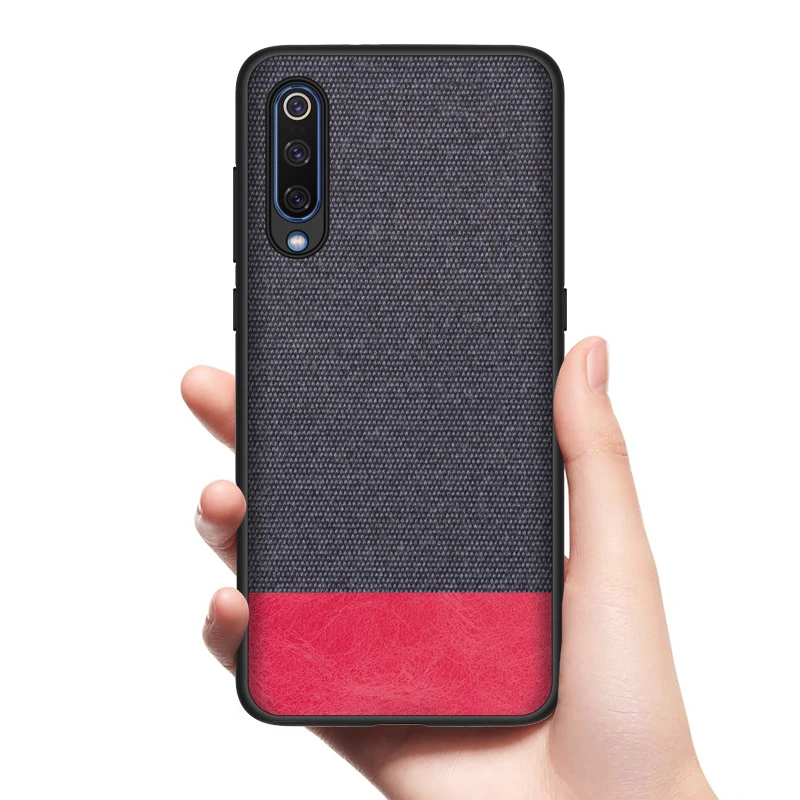 Luxury Canvas Soft Case For Xiaomi Mi 9 8 6 Cases Hybrid Texture Grid Pattern SE Back Cover |