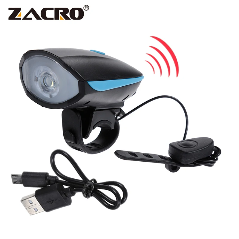 Велосипедный звонок Zacro заряжаемый от USB 3 режима многофункциональный ультра