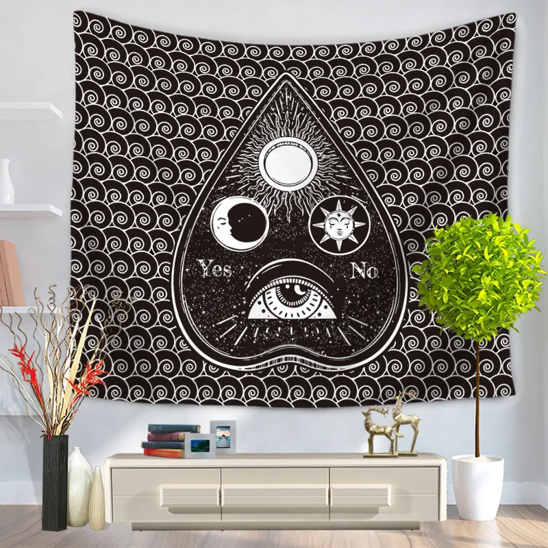 МАНДАЛА ГОБЕЛЕН 200 см полиэстер Гобелены с изображением глаз йога коврик