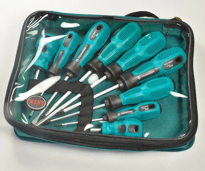 

9 Pcs Phillips and Slotted Screwdriver Set CR-V Screwdriver Tools Household Screwdriver Set Non-slip Hand tool Screwdriver