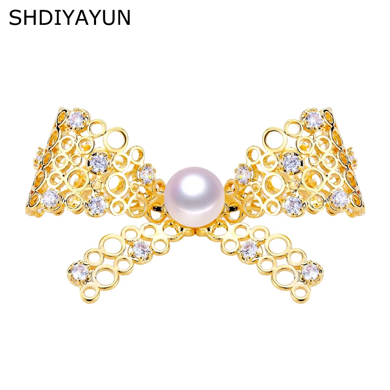 SHDIYAYUN 2019 новая брошь из жемчуга для женщин Прекрасные Броши бант булавки