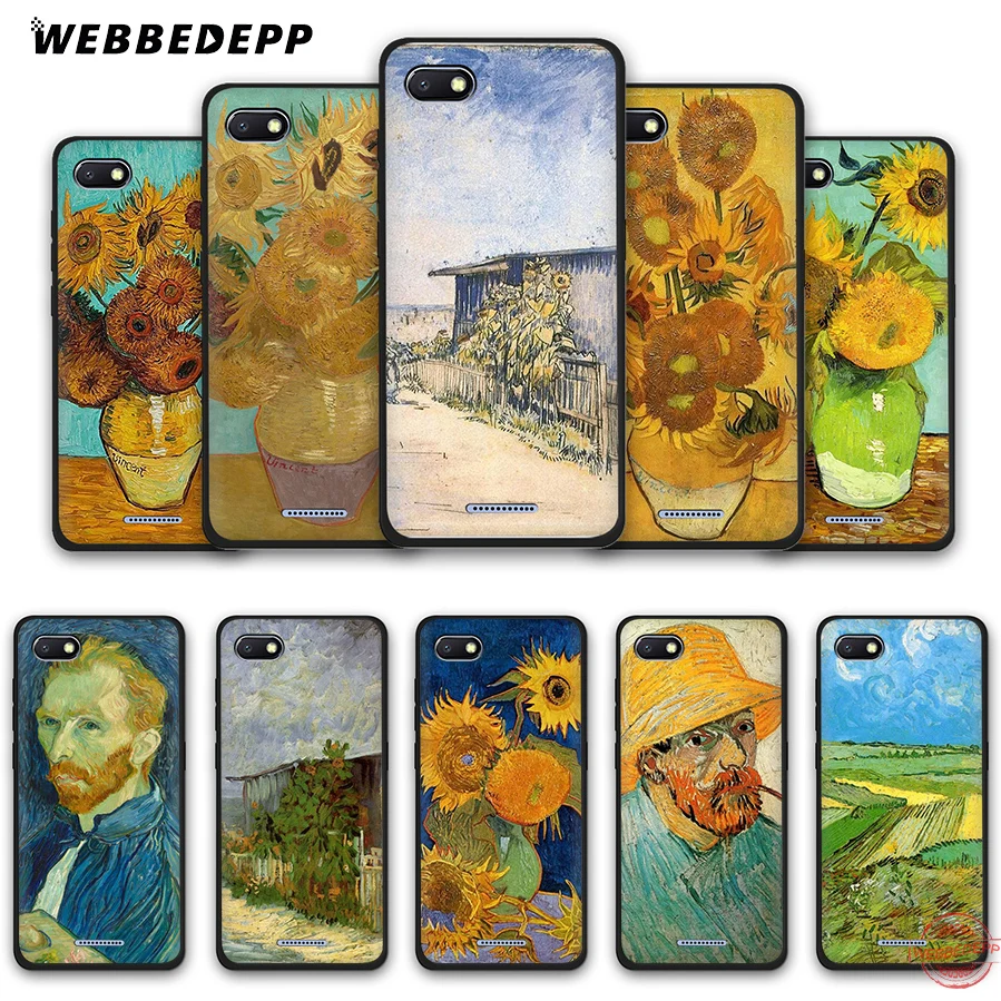 Винсент Ван Гог подсолнухи мягкий чехол для телефона Redmi Note 8 7 6 5 Pro 4A 5A 6A 4X Plus S2 Go.
