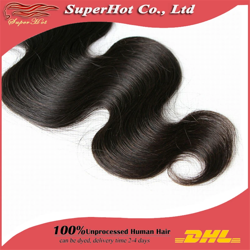 Three Part Lace Top Closure 4&quot*4&quot Body Wave 5A Brazilian Hair Off Black #1b Natural Color No Shedding Tangle DHL Free |
