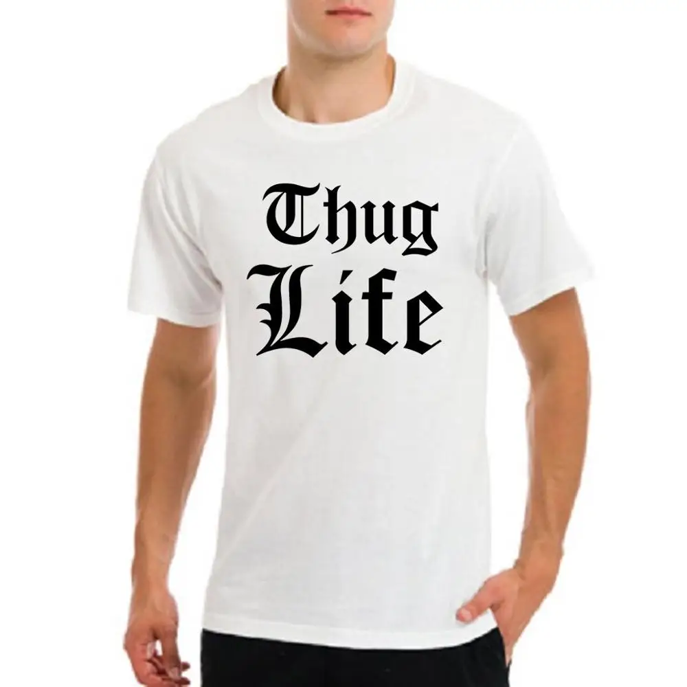 Мужская футболка в стиле хип хоп с логотипом Thug Life Tupac гангста гангстера футболки