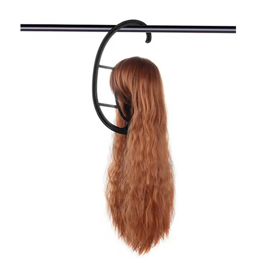 Portable Hanging Wig Stand Durable Wig Holder Display Hanger Hairpiece Hook Type Plastic DIY Long and Short Wigs Hats
