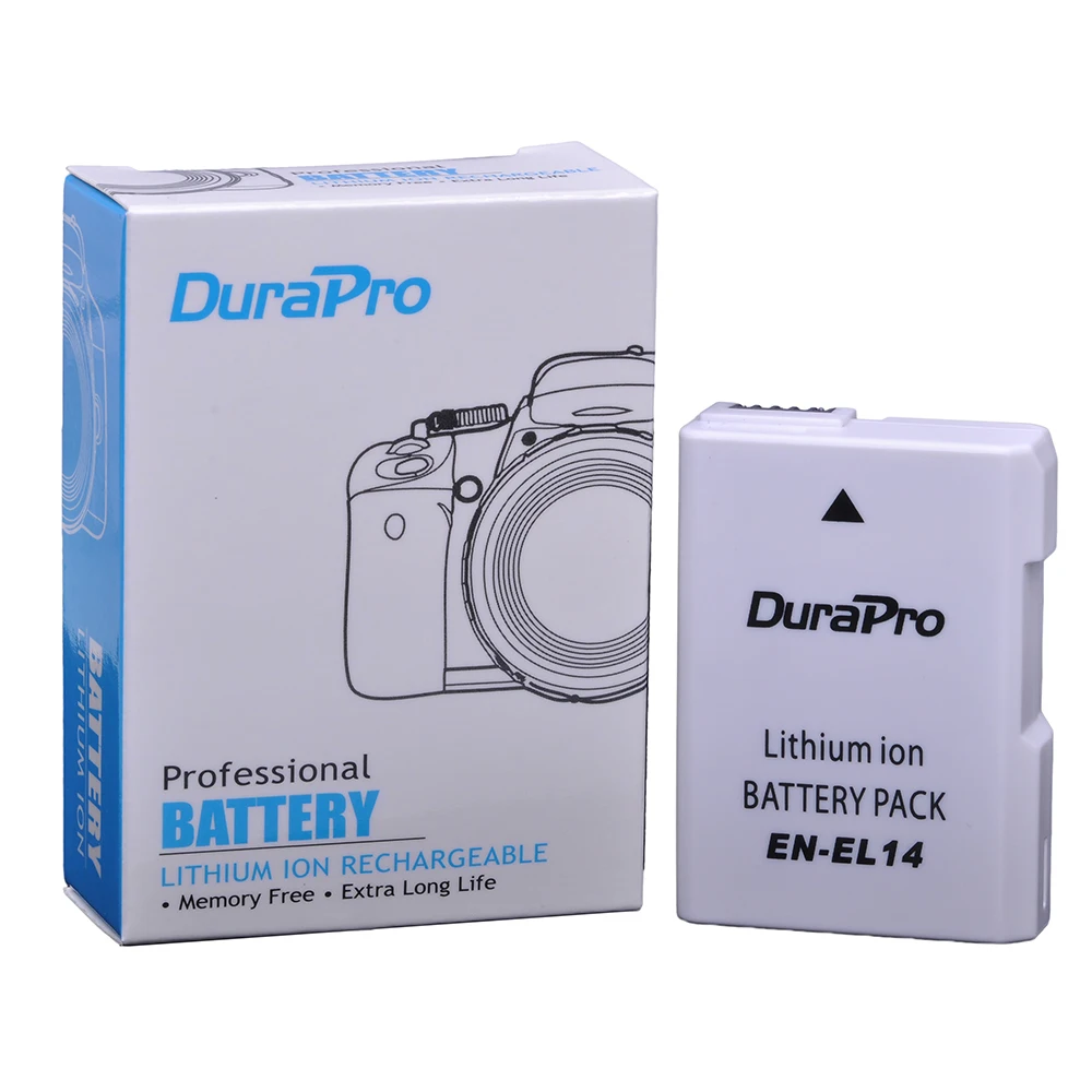 Аккумулятор DuraPro для камеры 1 шт. 1200 мА · ч перезаряжаемый аккумулятор ENEL14 EN EL14 Nikon