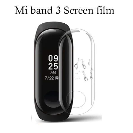 Для Xiaomi mi ремешок 4 ремешок силиконовый водонепроницаемый браслет для mi Band 3 сменные аксессуары для Xiao mi band 4 браслет - Цвет: only 1pc Screen film