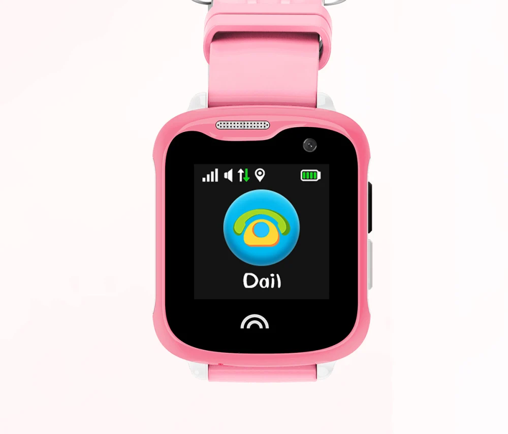 Pink Смарт-часы-телефон с Камера детей старших мини gps трекер с sim-картой для 2-полосная вызова SOS WI-FI персональный часы gps Локатор Dailing - Цвет: Pink
