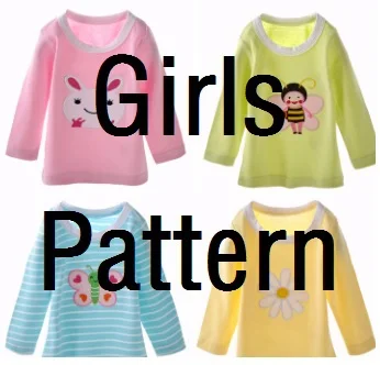 Girls Patterns Футболка для новорожденных, нижнее белье, одежда для маленьких мальчиков, футболка для девочек, блузки, футболки, хлопковые рубашки с длинными рукавами - Цвет: Girls Patterns