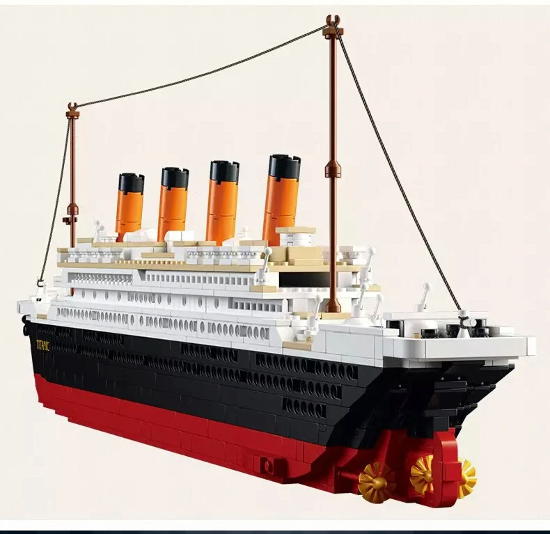 0577 Титаник строительный блок Круизный корабль обучающая игрушка Sluban