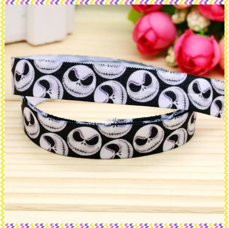 

5/8 ''Бесплатная доставка складной Эластичный FOE Рождество Печатный головной убор ободок diy украшения оптом OEM B1221