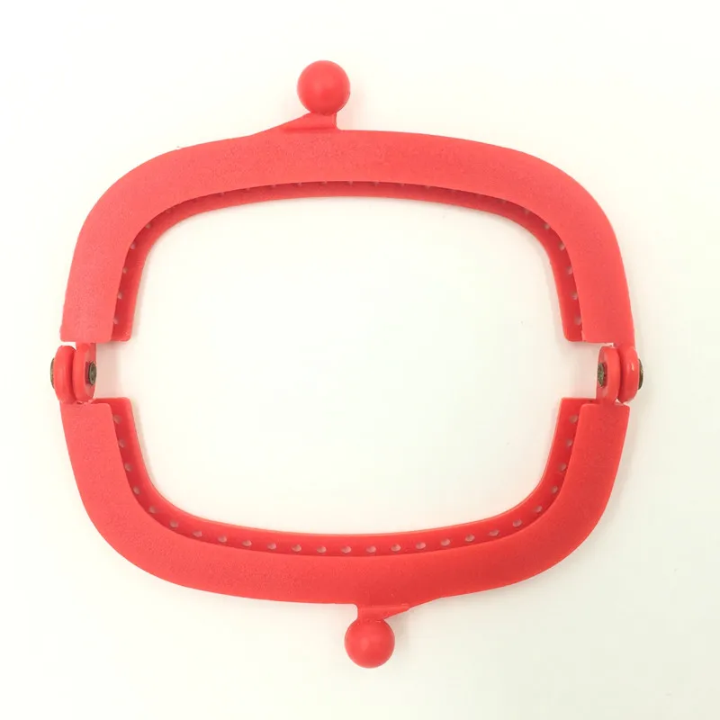 

Red Coins Purse Plastic Arc Arch Frame Kiss Clasp Lock Clutch DIY Handle 9x5cm 25Pcs
