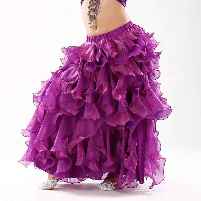 Детская одежда для танца живота длинные юбки девочек шифоновая юбка