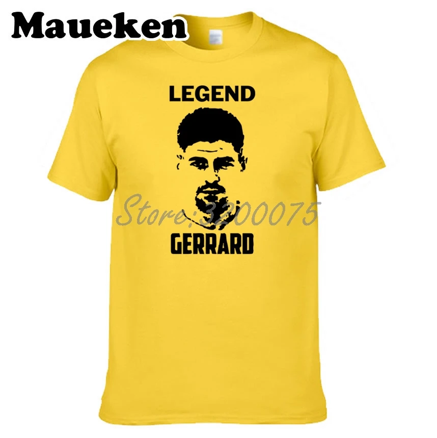 Мужская футболка Steven Gerrard Legend #8 Captain для фанатов Англии подарок с круглым вырезом