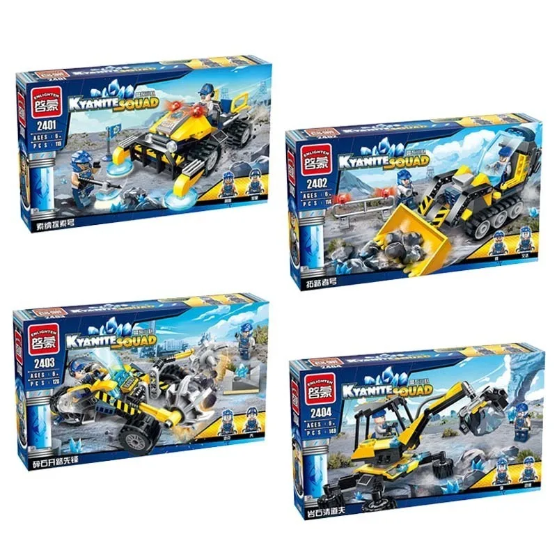 ENLIGHTEN City Spar Team Juguetes Kyanite Squad Совместимые Кирпичи грузовик фигура образовательные