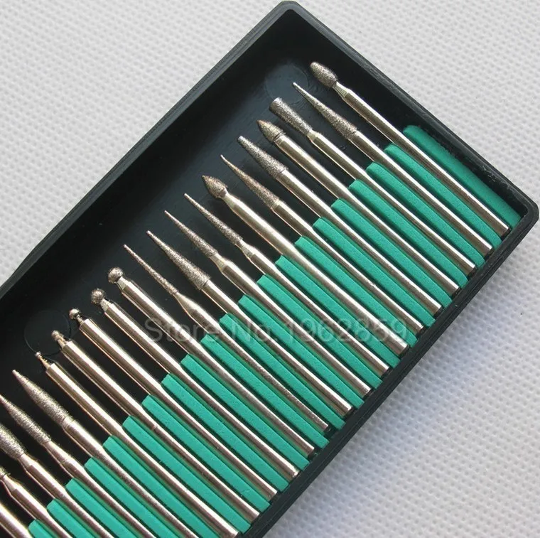 30 штук/коробка Стоматологическое лабораторное оборудование Алмазные сверла Мельницы Зубные сверла Ювелирные инструменты Шпилька Диаметр 2,35 мм Полировочные абразивные кончики.