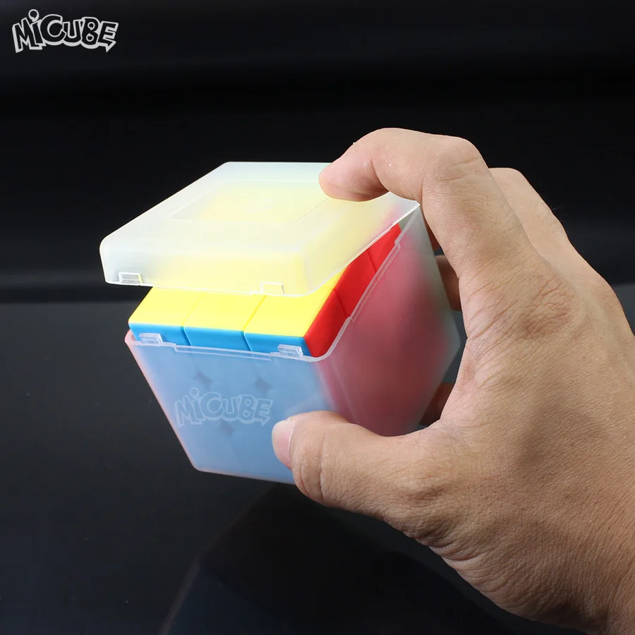 Защитная коробка для кубиков, 3x3x3, магический куб, подходит для 3x3 SQ1, коробка для кубиков, коробка для хранения, полупрозрачная пластиковая экономия