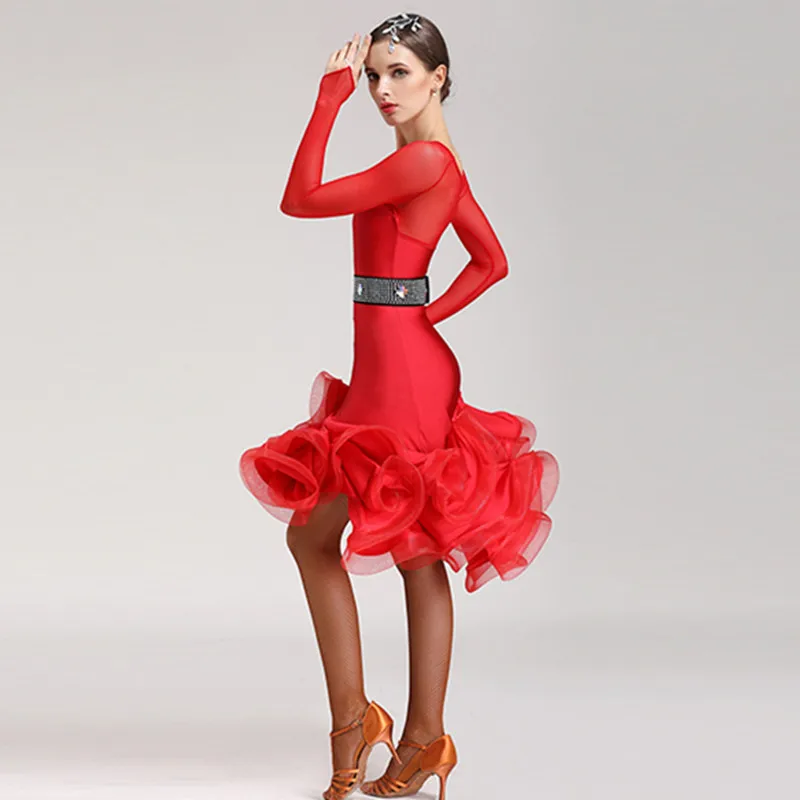 5 видов цветов платье для латинских танцев женское латино женские костюмы сальса