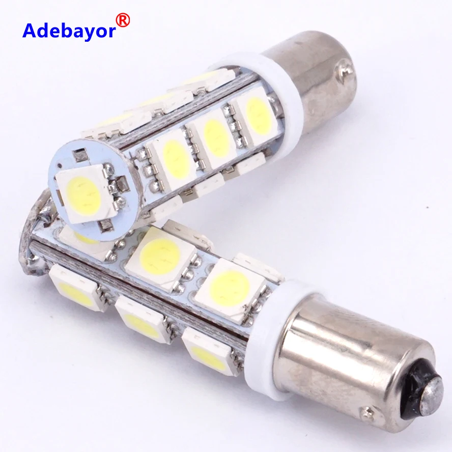 10 шт. Автомобильные светодиодные ламсветильник BA9S t11 5050 13 SMD 6523 1895 W6W T4W светильник