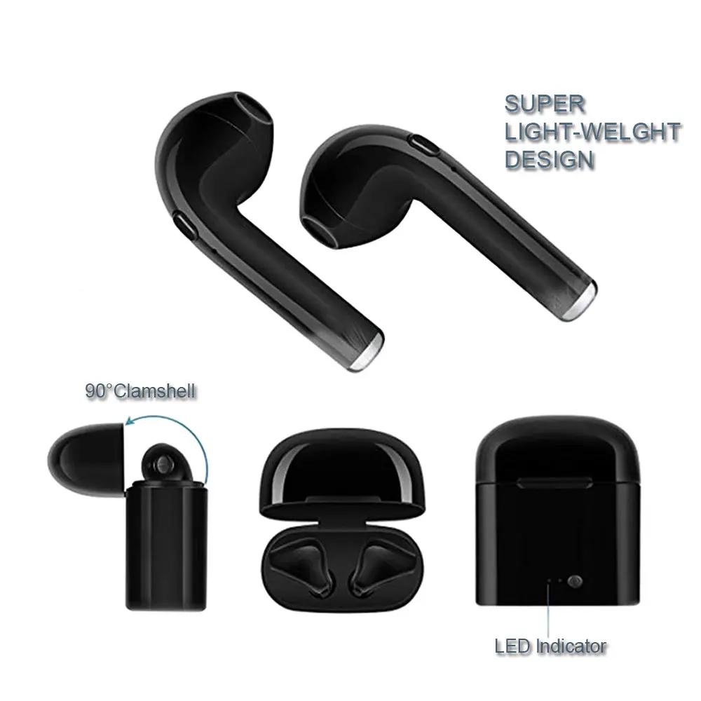 RGLM i7s TWS мини цветные Рисованные Bluetooth Беспроводные наушники с зарядной коробкой спортивные гарнитуры для всех смарт-мобильных