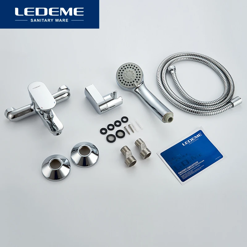 LEDEME Смеситель для ванны с коротким изливом латунь Цвет: хром L3010|Смесители ванны| |