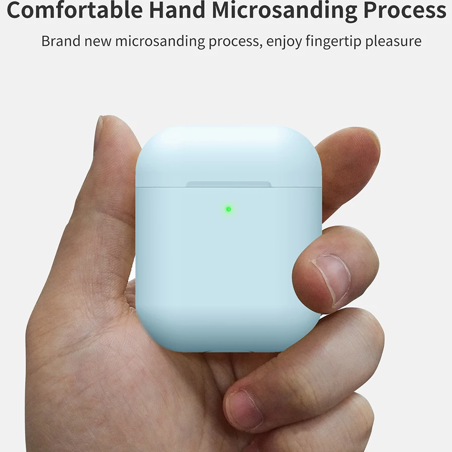 Ультратонкий чехол для Airpods 2 силиконовый защитный Airpds зарядный