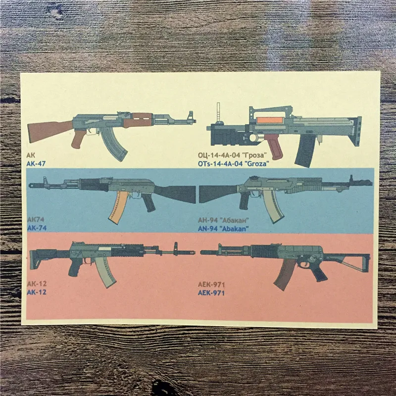 Бесплатная доставка Винтаж крафт бумага &quotak 47 AK 12&quot Домашний декор искусство
