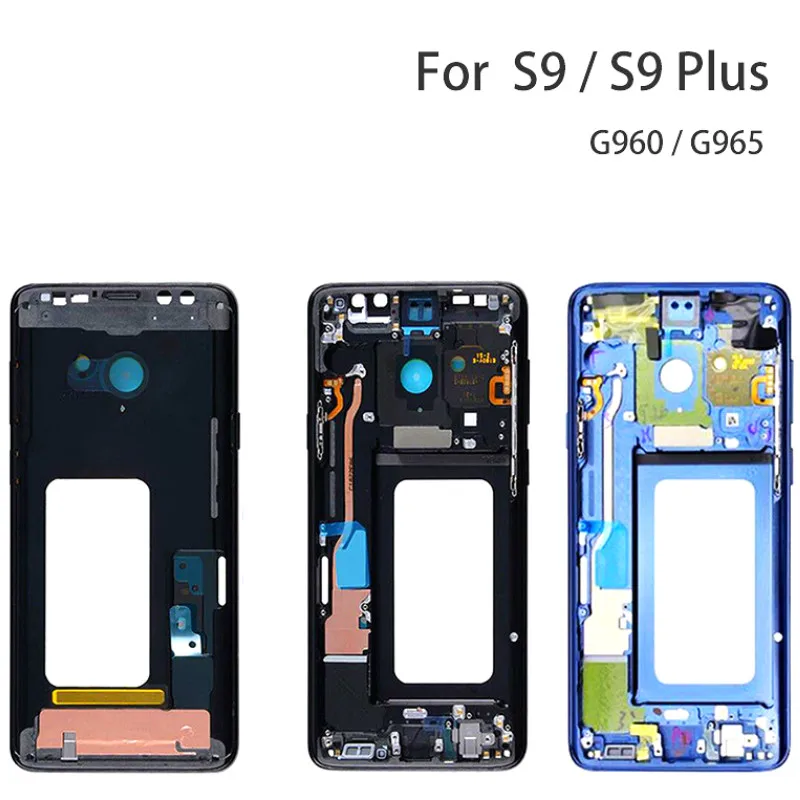 Для Samsung Galaxy S9 G960F + Plus G965F средняя рамка Корпус Передняя корпуса с боковыми