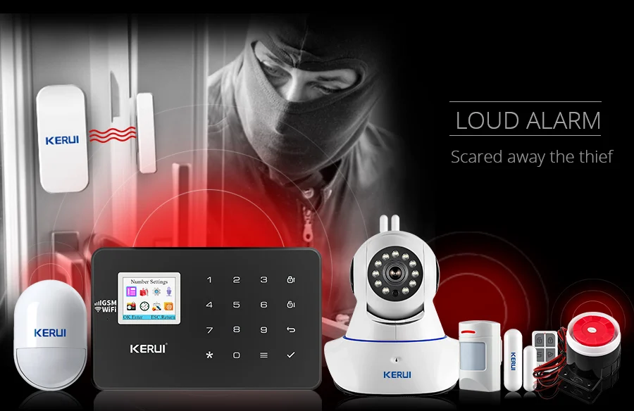 KERUI W18 Wi-Fi GSM система охранной сигнализации с автоматическим набором 6 обозначенных телефонов приложение управление настраиваемый детектор движения датчик охранной сигнализации