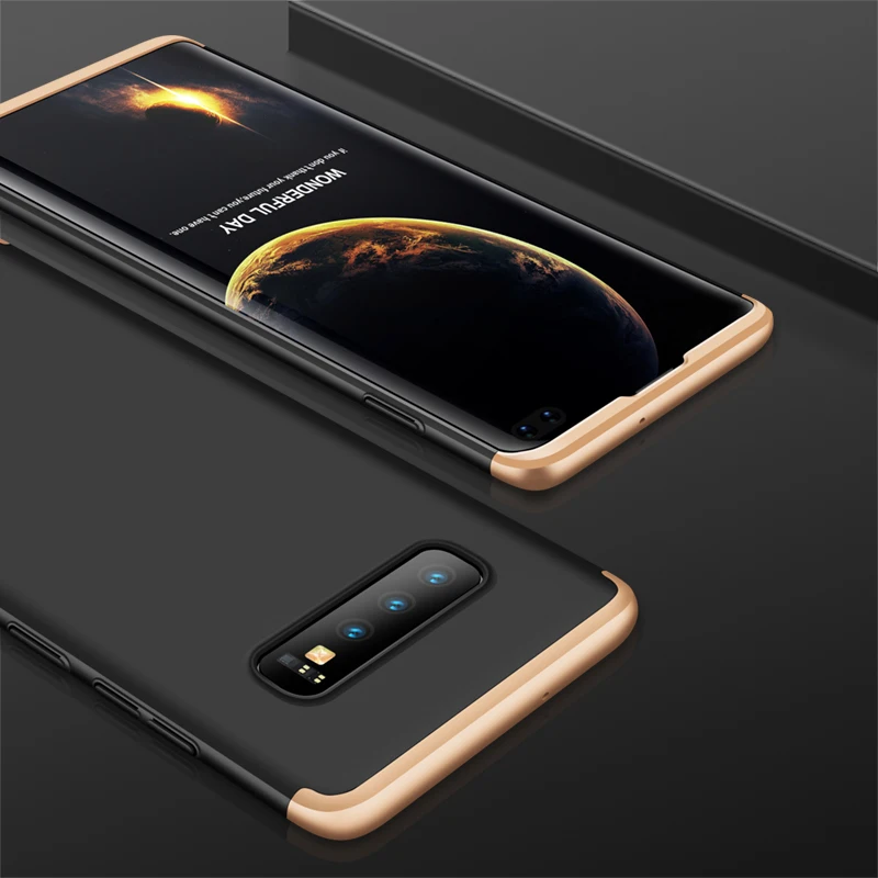 10 шт./лот защита 360 полная ПК жесткая задняя крышка чехол для Samsung S10 S9 plus 5G e A9 A8 A7 M30