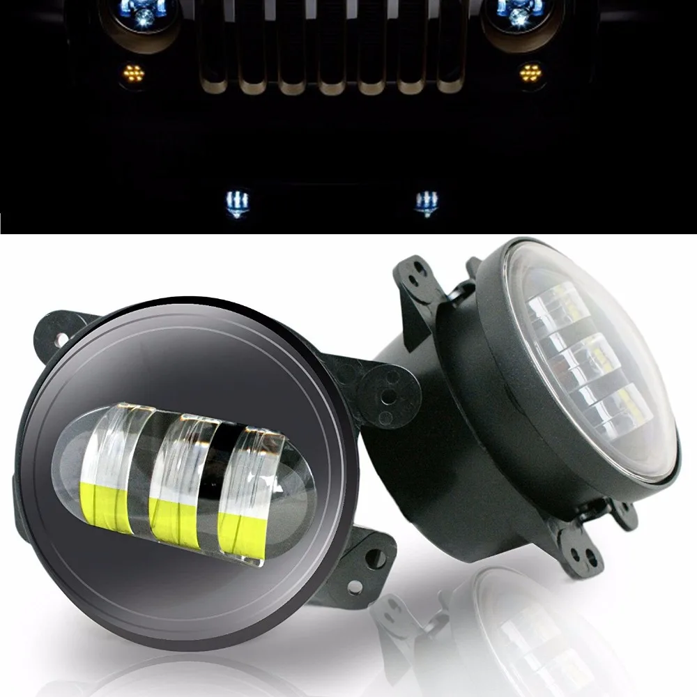 2X DOT 4 &quotсветодиодные противотуманные фары для внедорожника Jeep Wrangler Dodge Chrysler