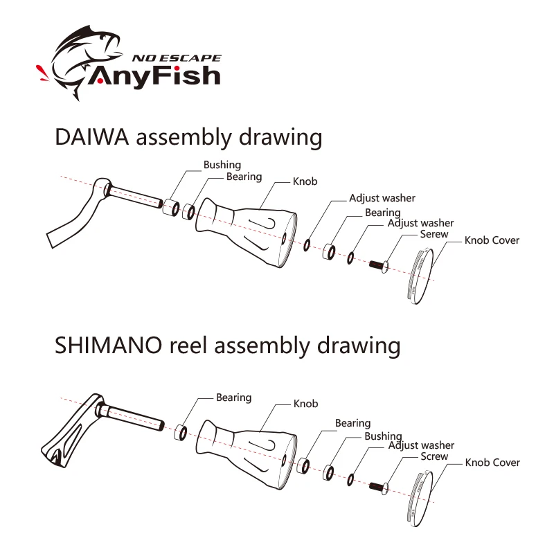 Рукоятка рыболовной катушки ANYFISH рукоятка для спиннинга Shimano Daiwa рыболовная