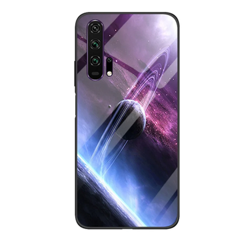 Для huawei Honor 20 pro Чехол Honor20pro звездная звезда закаленное+ ТПУ Край жесткий чехол для задней панели чехол s Honor20 pro YAL-AL10 стеклянный чехол