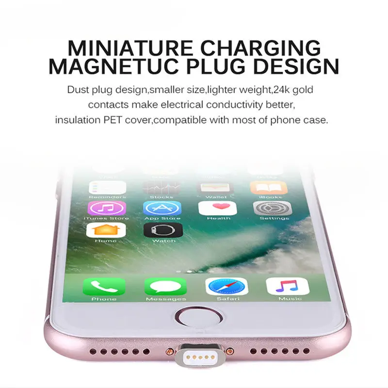 1 м 2 Магнитный USB IOS светодиодный индикатор плетеное зарядное устройство зарядный