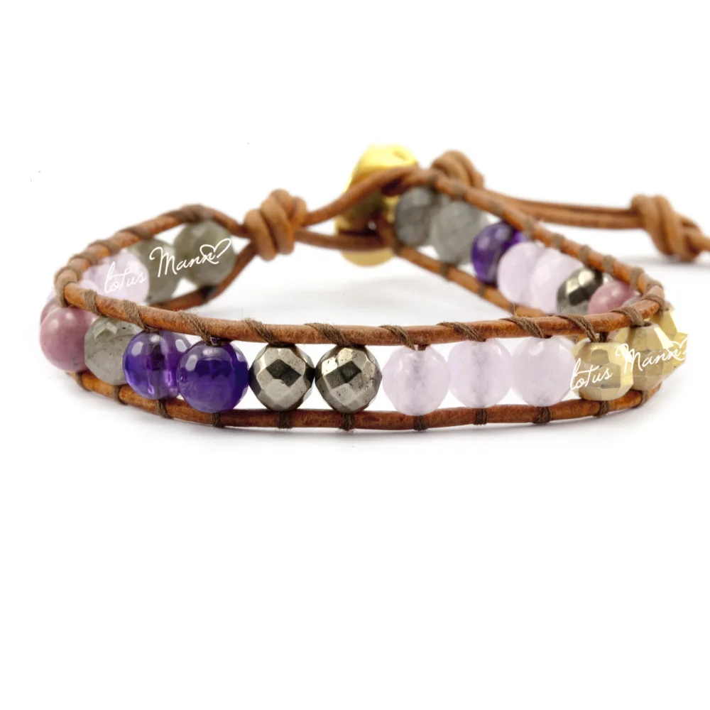 Lotusmann потенциальный кусок кристального порошка Лабрадорит пиритовый Круговой