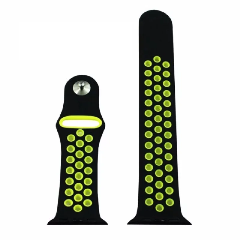 Свет гибкая дышащие отверстия NK Спорт Силиконовый ремешок для Apple Watch 38 мм 42