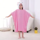 Летний халат для девочек, детское полотенце с капюшоном, банные полотенца, мультяшный детский халат, Пижама для маленьких мальчиков с животными, детская пляжная одежда