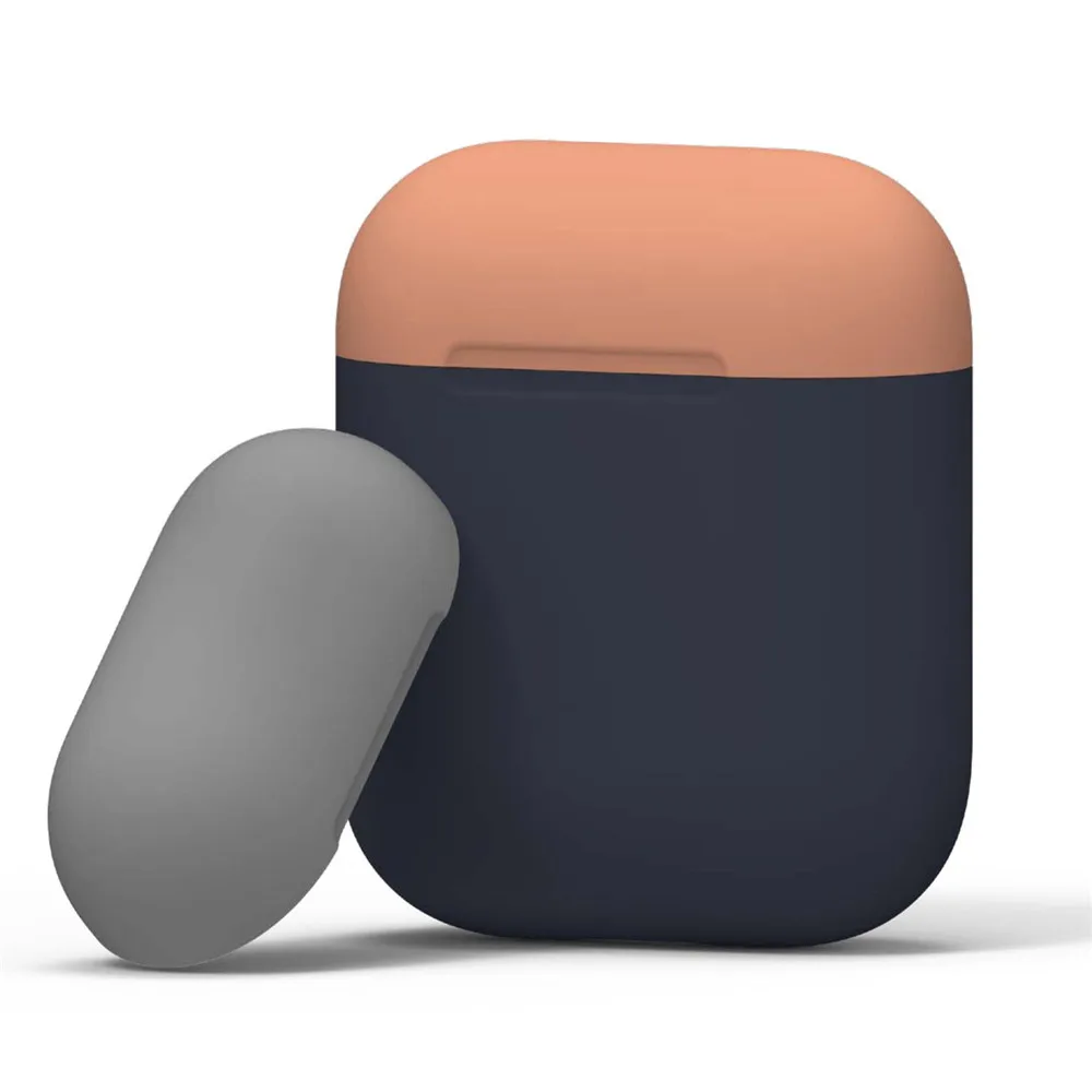 C Airpods чехол защищает силиконовые контейнеры кожи AirPod зарядное устройство для наушников чехол для AirPods Защитная крышка Airpods случае - Цвет: C