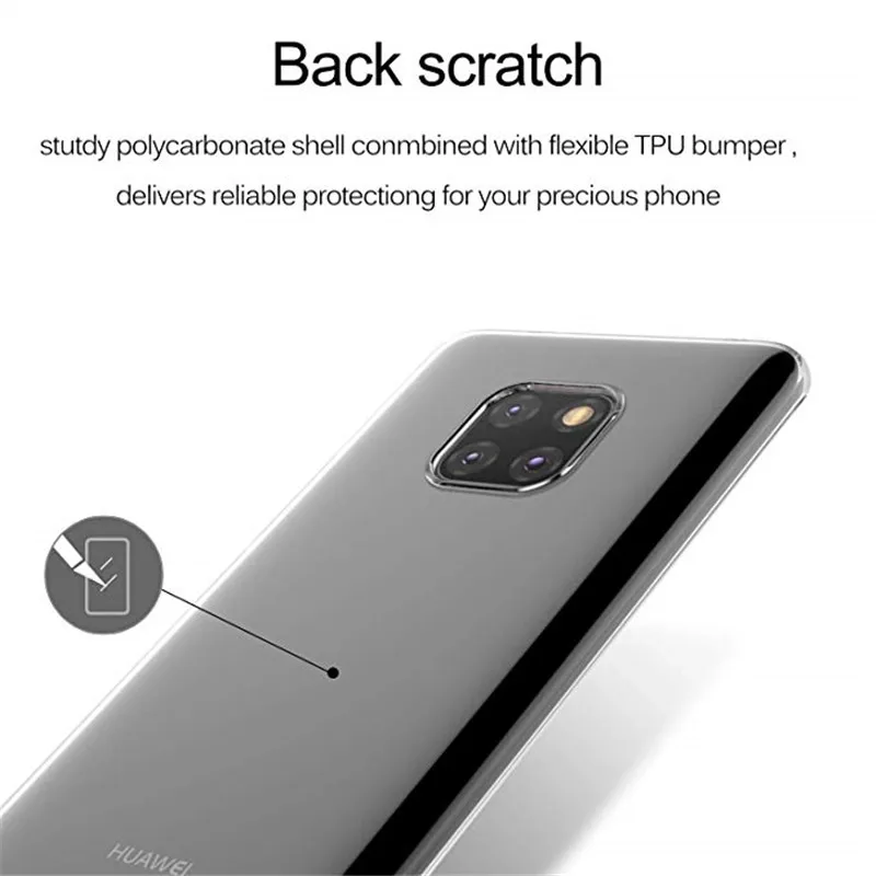 Для Huawei Mate 20 Pro Чехол 6 39 Дюймов прозрачный силиконовый мягкий ТПУ чехол для P20 P30 Lite