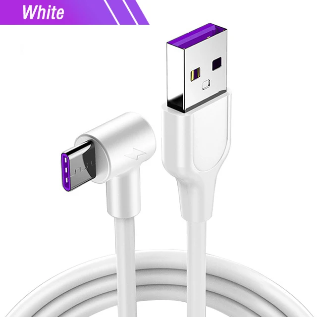 Белый 1,5 м/2 м/3 м кабель с разъемом usb-c для сверх Быстрая зарядка для samsung Galaxy S10 S10e Примечание 10+ Тип C 5A Зарядное устройство для huawei Коврики 30 Pro Honor 20 - Цвет: Белый